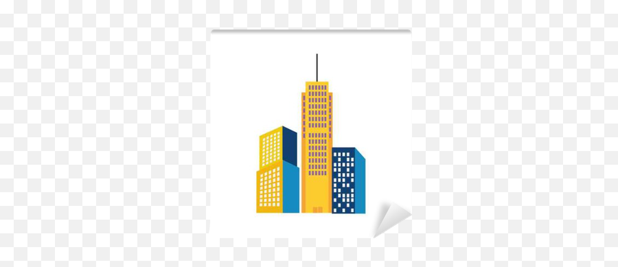 Wall Mural Great City Buildings Icon Vector Illustration Design - Vertical Png,Icon The Great