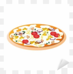 Sticker Delicious Pizza Italian Icon Vector Illustration Design - Desain Pizza png