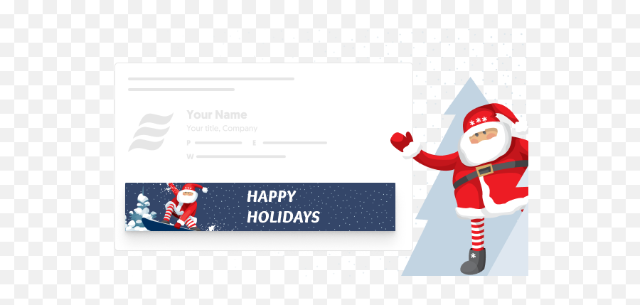 Christmas Email Signatures - Templates Banners U0026 Decorations Christmas Email Footer Png,Outlook Envelope Icon
