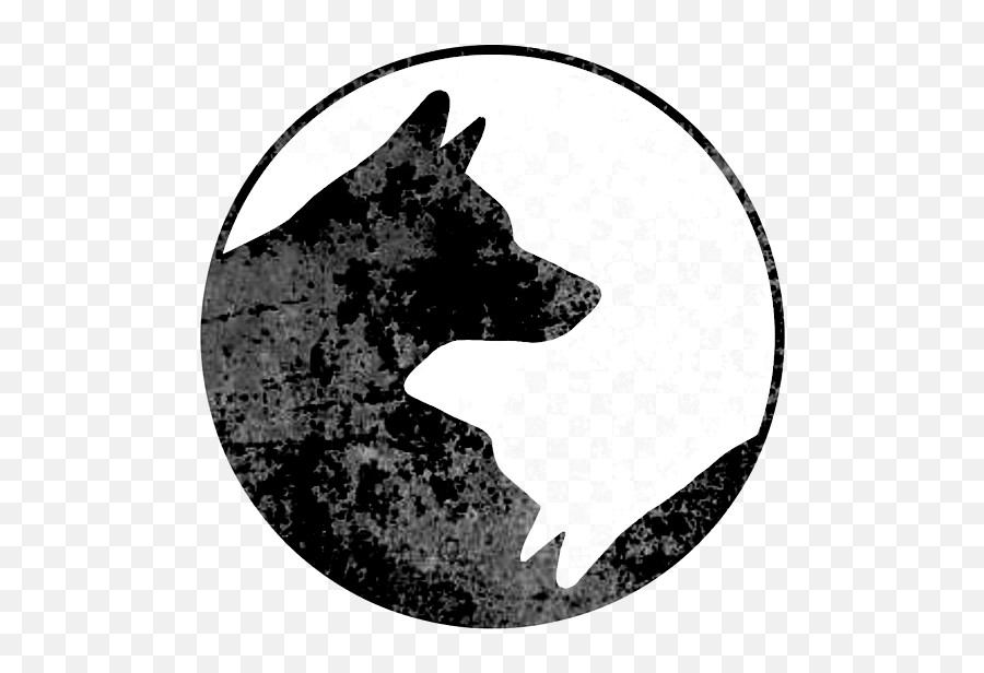 Cool Yin Yang Dog Moon Symbol T - Shirt For Sale By Noirty Symbol Dog Yin Yang Png,Cool Wolf Icon