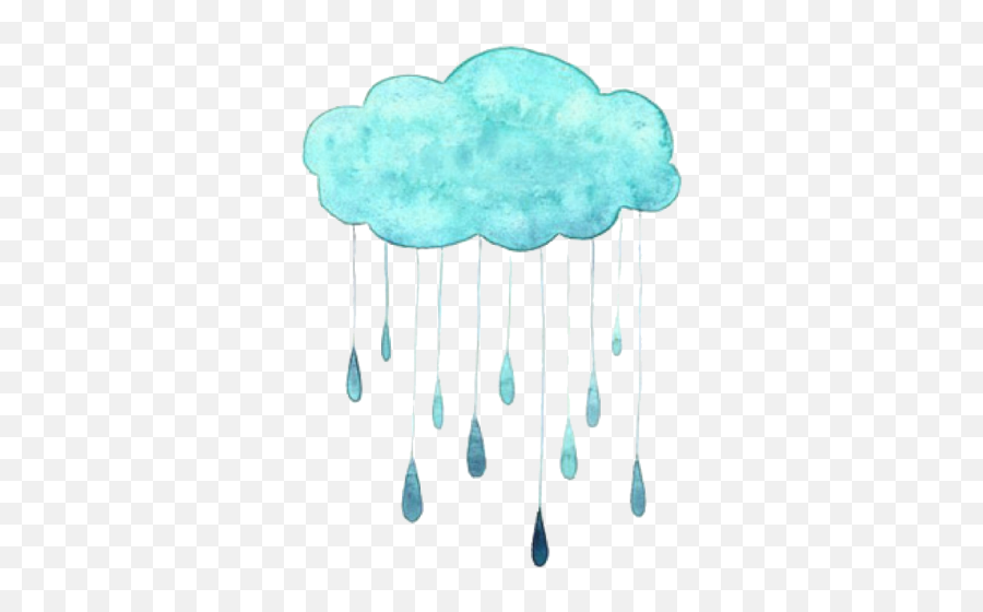 Download Cloud Rain Raindrops Watercolor Bluewatercolor - Icicle Png,Raindrops Png