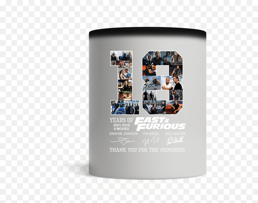 18 Years Of Fast And Furious Dwayne Johnson Vin Diesel Paul Walker Shirt - Fast Furious 6 Png,Vin Diesel Png