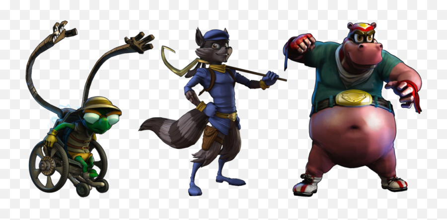 Bentley Sly Cooper Murray - Sly Cooper Bentley And Murray Png,Sly Cooper Png