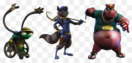 Bentley Sly Cooper Murray - Sly Cooper Bentley And Murray Png,Sly Cooper Png