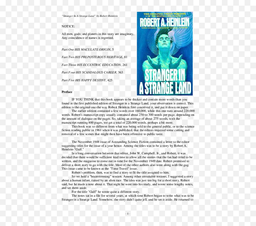 Pdf Stranger In A Strange Land - Robert A Heinlein Salim Stranger In A Strange Land Book Review Png,Icon Pleasuredome Helmet