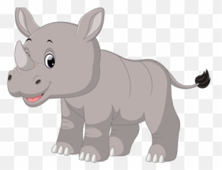 Rhino Clipart Real - Baby Art Full Size PNG Cartoon Transparent Background