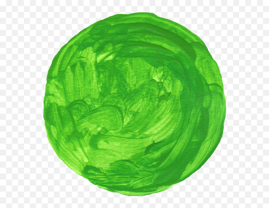 Green Circle Brush Stroke Png - Paint Circle Brush Png,Brush Strokes Png