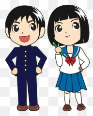 Student Download School Cartoon - Student Boy And Girl Clipart Png,Student Clipart Png