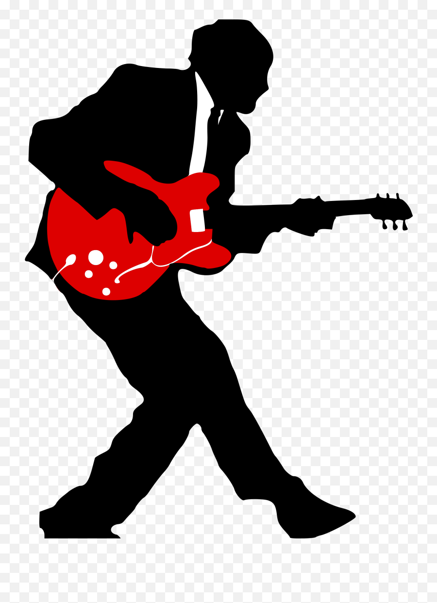 Guitar Clipart Silhouette Transparent - Rock N Roll Icon Png,Guitar Silhouette Png