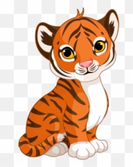 Download Tigre Dessin Png - Cute Cartoon Tiger Cub Full Cute Cartoon Tiger Cub,Tigre Png