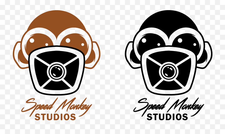 Elegant Playful Movie Logo Design For Speed Monkey Studios - Speed Monkey Studios Png,Mankey Png