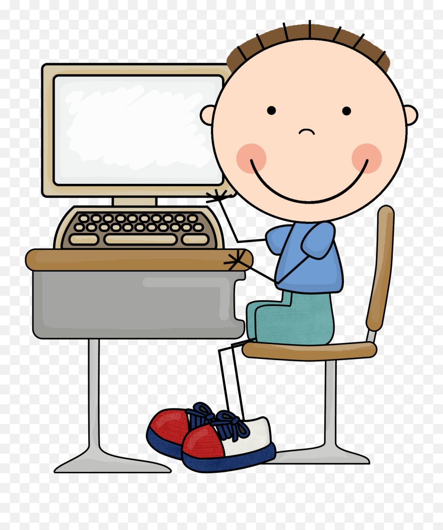 Computer Lab Clipart Png - Kid Computer Clipart Png,Computer Clipart Png