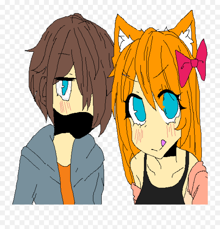 Pixilart - Anime Couple By Ajwarrior Cartoon Png,Anime Couple Transparent