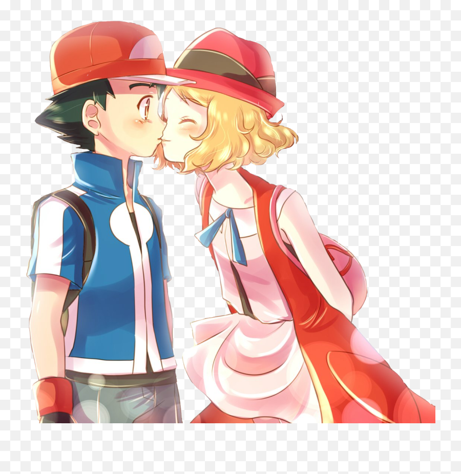 Pokémon Pokemon Satoshi Ash Ashketchum Serena Amourship - Pokemon Serena Y Ash Png,Ash Ketchum Transparent