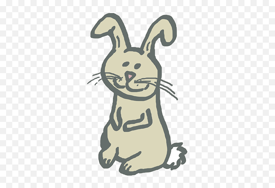 Funny Easter Bunny Clipart - Rabbit Doodle Png,Rabbit Png