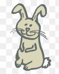 Funny Easter Bunny Clipart - Rabbit Doodle Png,Rabbit Png