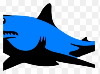 Fins Clipart Blue Shark - Great White Black And Silhouette png