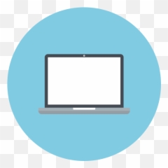 Laptop Computer Mac Macbook Icon - Round Icon Png