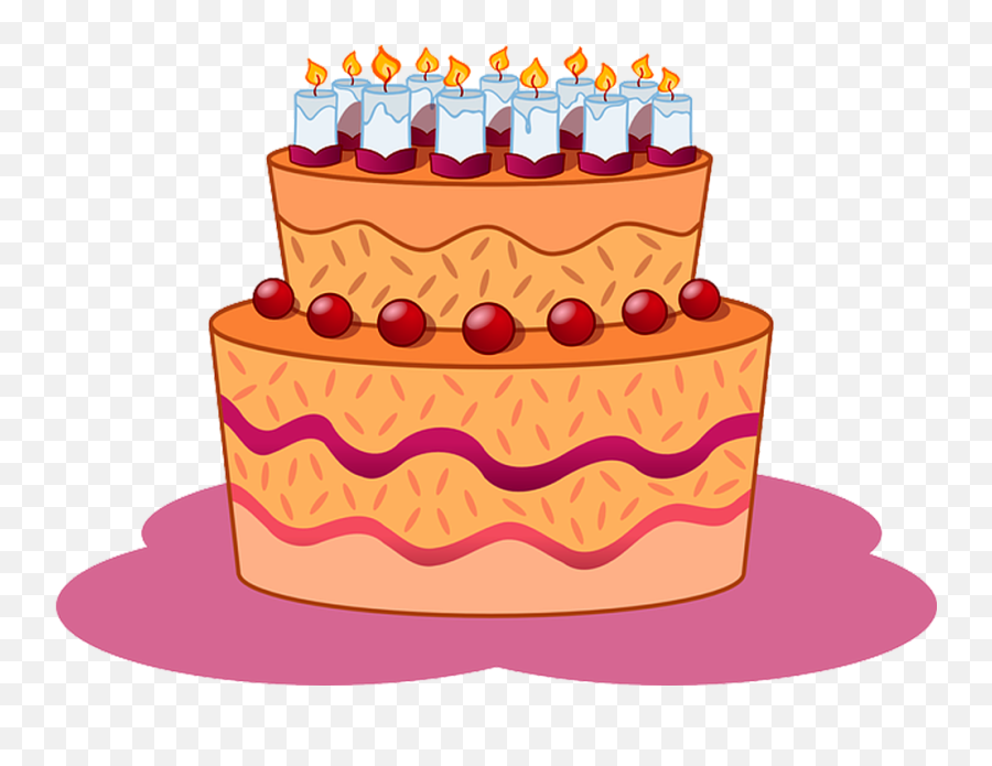 Bolo De Aniversário Em Png - 22 Birthday Cake Png High Cartoon Birthday Cake With 11 Candles,Birthday Cake Png