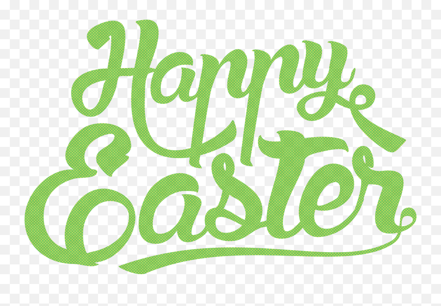 Download Free Png Happy Easter Green Text Clip Art - Easter Day Text Png,Easter Clipart Transparent