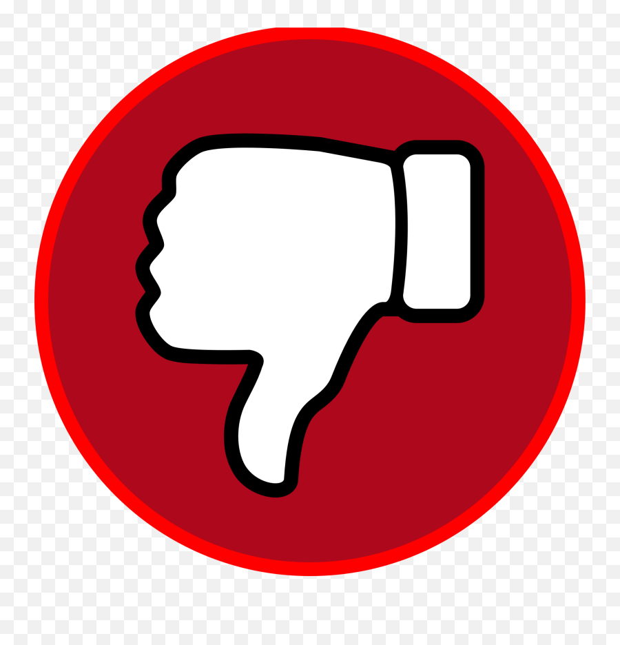 Red Dislike Symbol Emoji Png Image - Purepng Free Transparent Background Thumbs Down Icon,No Emoji Png