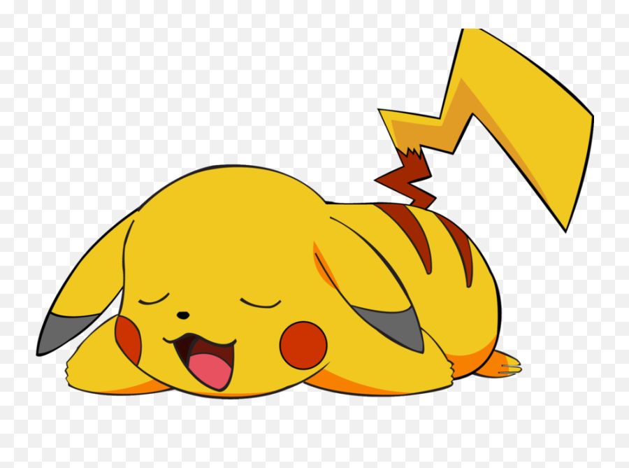 Pokemon Clip Art - Pikachu Laying Down Png Download Full Waking Up Gif Transparent,Pokemon Transparent