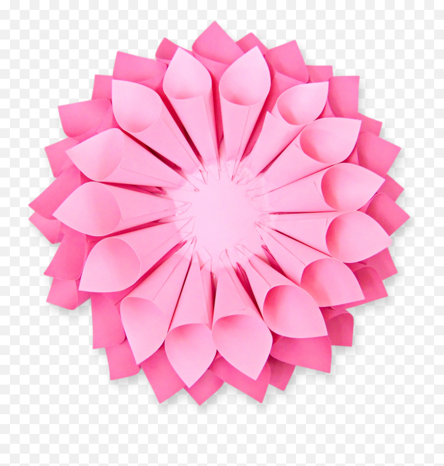 Paper Flower Png - Pink Paper Flower Transparent,Paper Flower Png