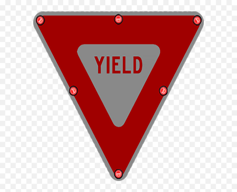 Ts40 Flashing Led Edge Lit Sign - Yield Sign Png,Yield Sign Png