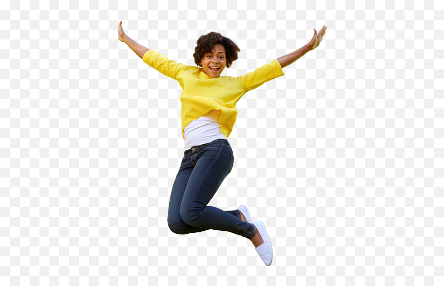 Banner - Transparent Happy Black Woman Png,Jumping Png