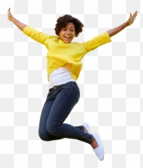 Banner - Transparent Happy Black Woman Png,Jumping Png