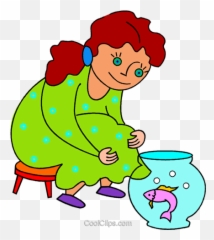 Fish Bowl Royalty Free Vector Clip Art - png