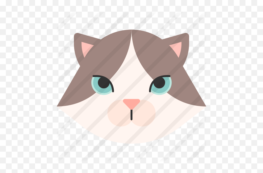 Ragdoll Cat - Cartoon Png,Cat Nose Png