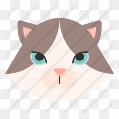 Ragdoll Cat - Cartoon Png,Cat Nose Png