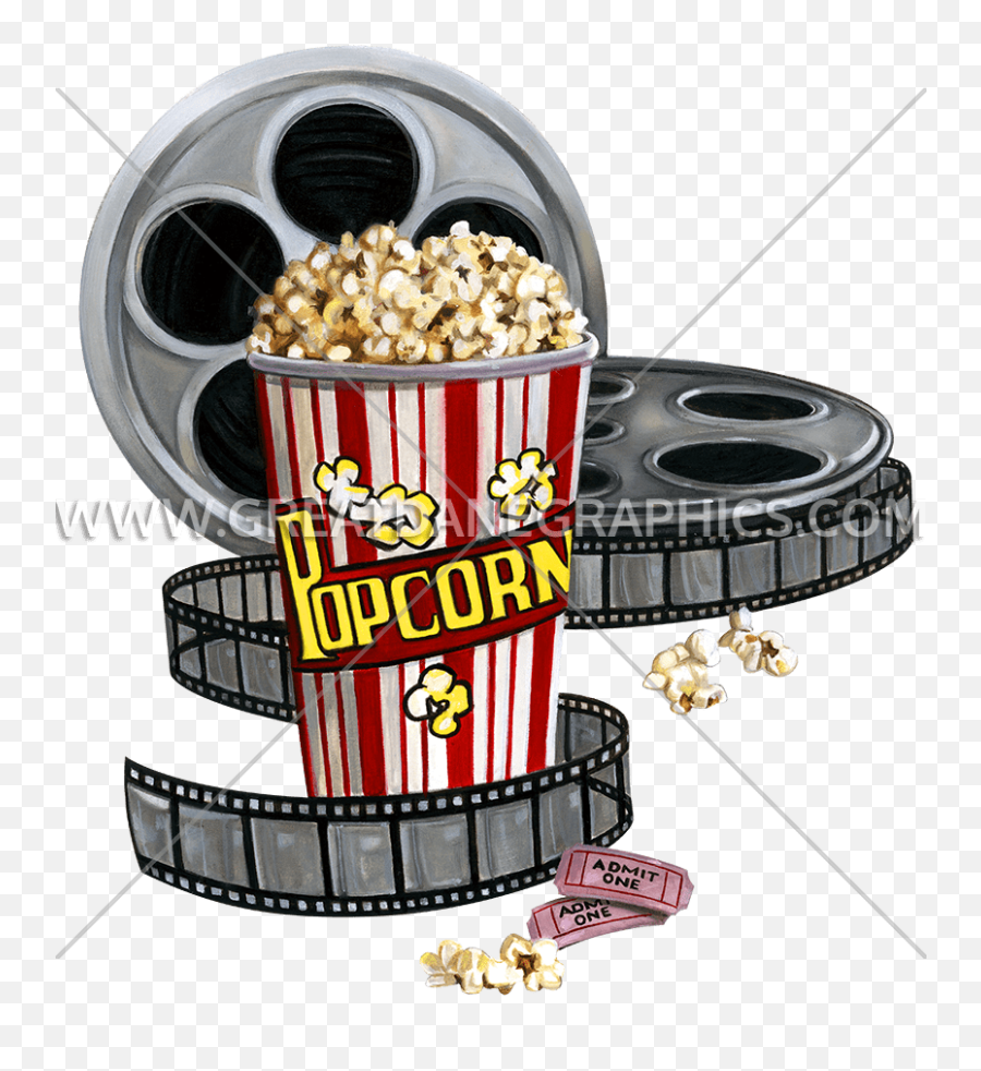 Movie Popcorn Production Ready Artwork For T - Shirt Printing Movie Review Popcorn Transparent Png,Popcorn Transparent Background