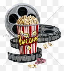 Movie Popcorn Production Ready Artwork For T - Shirt Printing Review Transparent png