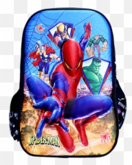 Spiderman Cartoon Backpack Png