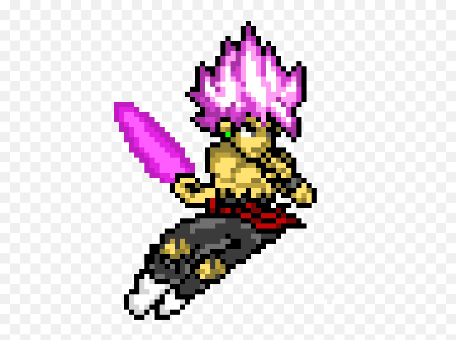 Black Goku Rose Png - Black Goku Pixel Art,Goku Black Rose Png