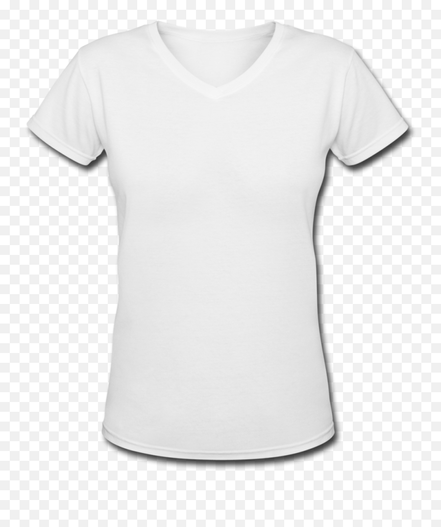 T Shirt - V Neck Female White T Shirt Png,Grey T Shirt Png