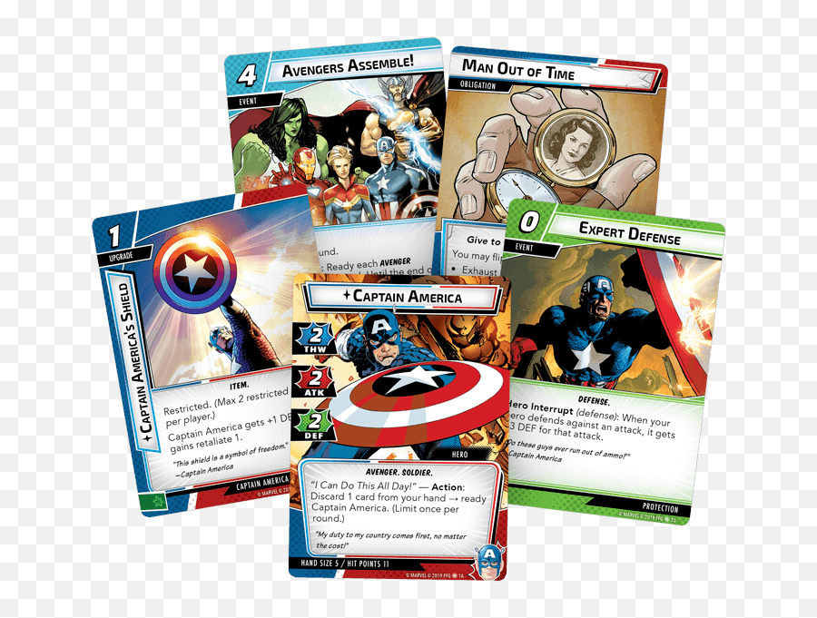Captain America Protection U0026 Ms Marvel Aggression Decks - Marvel Champions Card Game Png,Captain America Comic Png