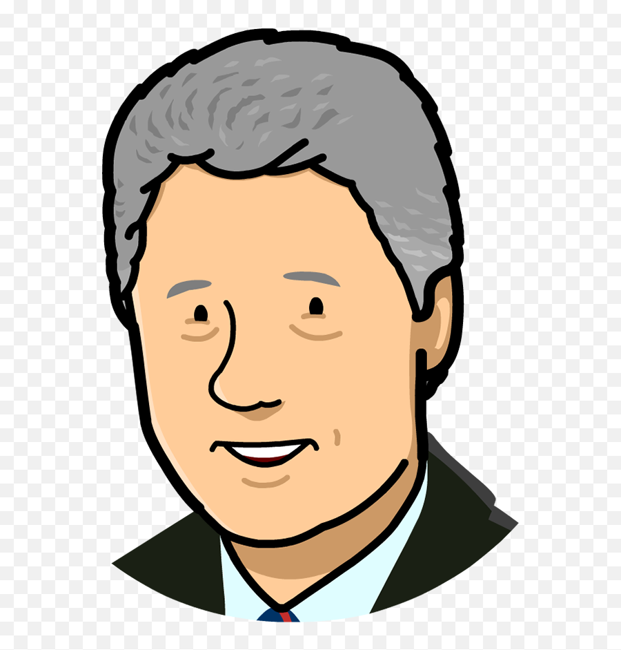 Library Of Bill Clinton - S Face Free Stock Png Files Bill Clinton Simple Drawing,Donald Trump Face Transparent