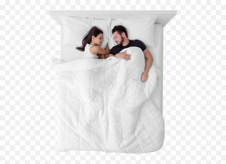 Aerial View Of Two People Sleeping - Bed Two People Laying Png,People Top View Png