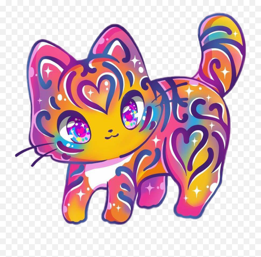 Jenniillustrations Cat Gato Lisafrank - Lisa Frank Icon Png,Lisa Frank Png