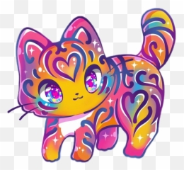 Jenniillustrations Cat Gato Lisafrank - Lisa Frank Icon Png,Lisa Frank Png