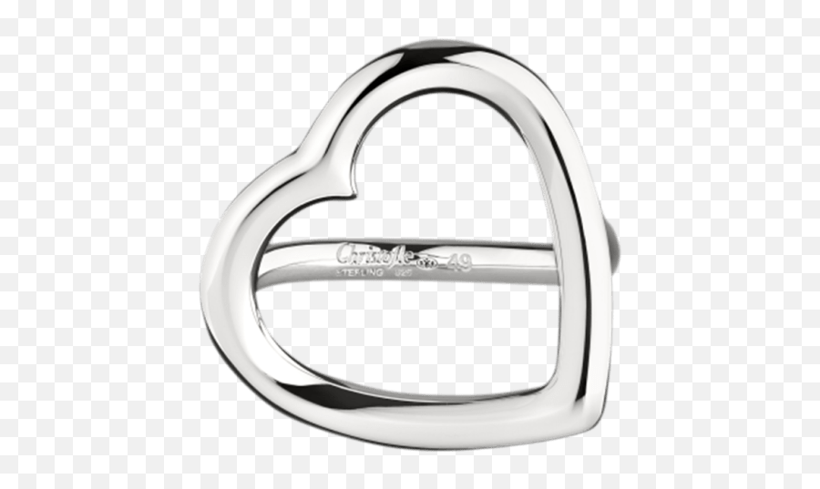 Sterling Silver Heart Shaped Ring - Solid Png,Silver Heart Png