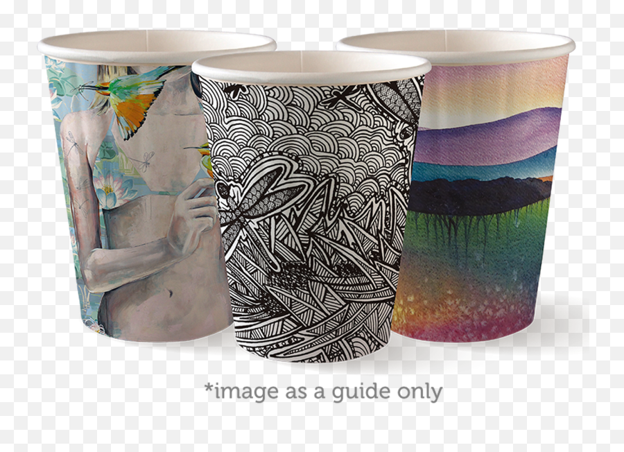 12oz Art Series Double Wall Cups - Coffee Cup Png,Double Cup Png