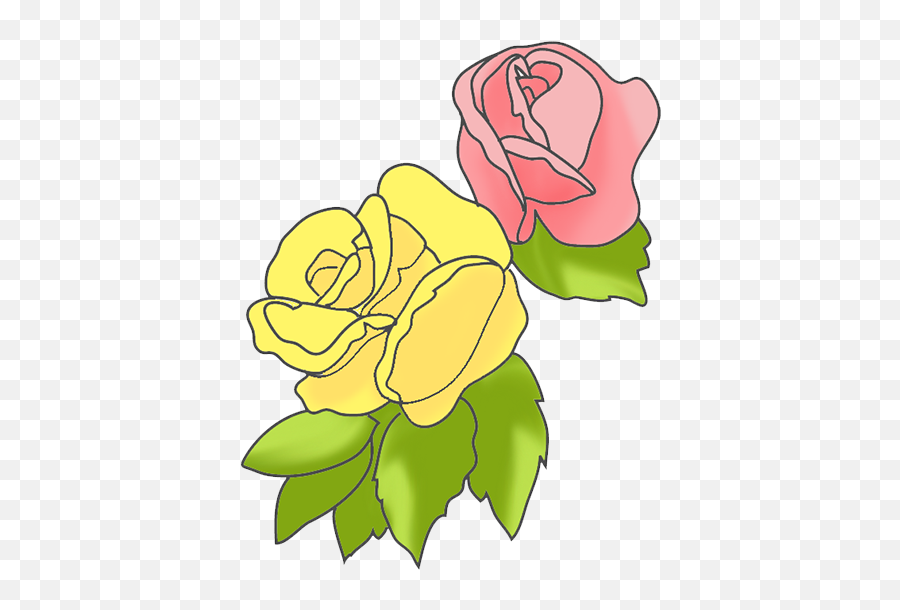 Free Flower Clipart - Coloring Book Png,Yellow Roses Png