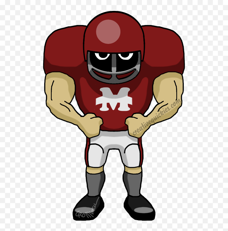 Starkville Mississippi State Bulldogs - Cartoons Of Your College Football Player Cartoon Png,Mississippi State Logo Png