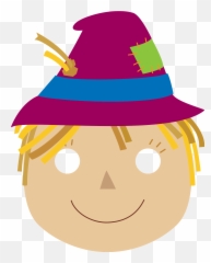 Scarecrow Mask Clipart - Scarecrow Face Clipart Transparent Png,Scarecrow Transparent