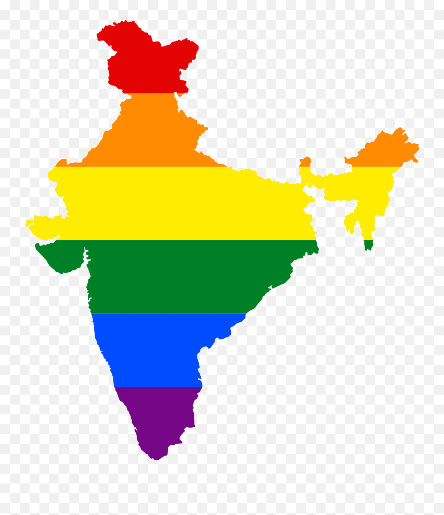 Filelgbt Flag Map Of Indiasvg - Wikimedia Commons Ye Hindustan Hamara Hai Png,Indian Flag Png