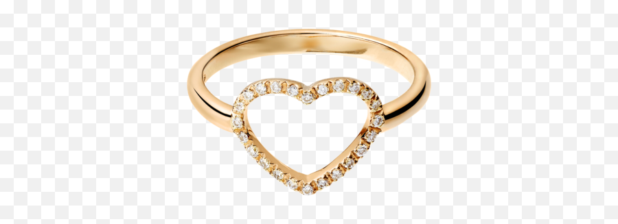 Enchanté Ring Heart Rose Gold Rings Renésim - Engagement Ring Png,Ring Transparent Background